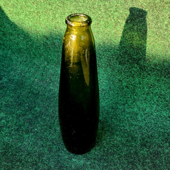 Rare 1900s Antique Karl Hutter Olive Green Beer Bottle 9554-12 P - Picture 2 of 9